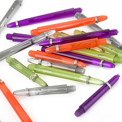 Dart Shafts for Soft and Steel Tips Aluminum Alloy Nylon Shaft PC Shaft Dart Stems 24 Pack