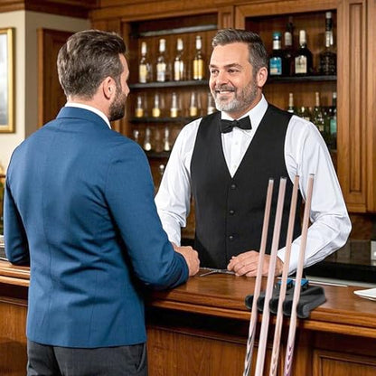 Eorbow 4 Holes Pool Cue Holder, Portable Weighted Pool Cue Rack, Mini Non-slip Stick Holder Claw with 2 Chalk Holders, Heavy Duty Cue Rest for Billiard and Pool Table