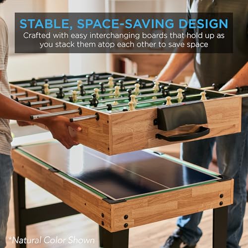 Best Choice Products 2x4ft Combo Game Table Set for Home, Game Room, Friends & Family w/Hockey, Foosball, Pool, Shuffleboard, Ping Pong, Chess, Checkers, Bowling, and Backgammon - color: Gray
