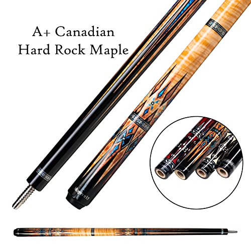 Carbon Fiber Pool Cue,11.8mm/12.5mm Low Deflection Cue Stick,Professional Pool Stick with Case - color: MF2, size: 11.8mm