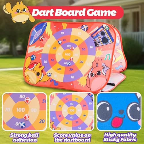 Giant 3 in 1 Bean Bag Toss Game for Kids, Toddler Outdoor Toss Toys for 2 3 4 5 6 7 8 Year Old Boys Girls, Family Party Supplies, Cornhole Party Carnival Games, Lawn Backyard Outside Birthday Gifts - style: Bean Bag Toss Combo