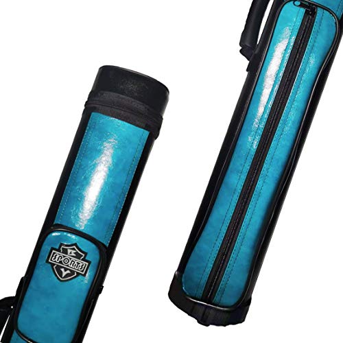 2x2 Hard cue case Oval Pool Cue Billiard Stick Carrying Case - color: B01-Turquoise