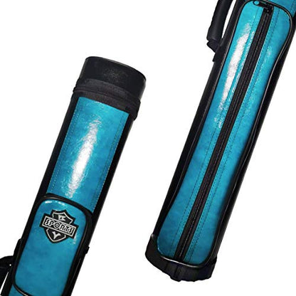 2x2 Hard cue case Oval Pool Cue Billiard Stick Carrying Case - color: B01-Turquoise