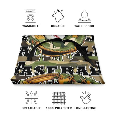 Castle Fairy Cartoon Baseball Kitchen Apron,Bow Knots Waterproof Apron - color: Green Camo