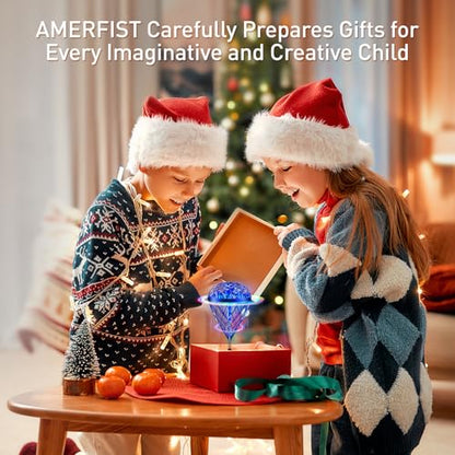 AMERFIST The Latest Cool and Magical Flying Toy, Combining AI Motion Control Technology with Contact Sensing System, Make it Become Bounce & Flip & Flight Toys, Fully unleashing Your Creativity. - color: Blue