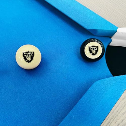 Imperial NFL Logo Cue Ball & 8 Ball Combo Set - color: Las Vegas Raiders, White