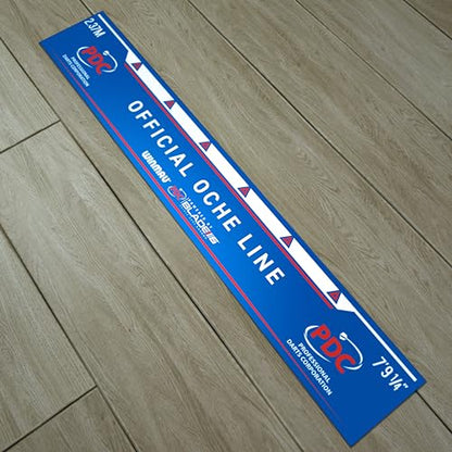 Winmau Darts Oche Line - High Visibility Throw Line Marker with Toe Markers for Consistent Stance - Self-Adhesive, Sticks to Hard Floors (Wood/Tile/Laminate) - Regulation Distance - style: PDC