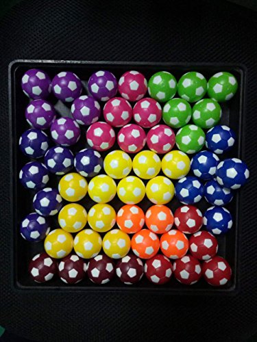 PGYUD Table Soccer Balls 36mm(1.42 Inch), 12 Pack Foosball Replacement Balls – Multicolor Mini Foosballs for Standard Tables,Foosball Table Balls