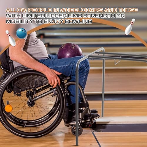 Zonon Bowling Ball Ramp 20 lb. Weight Capacity for Wheelchair Limited Mobility Helper, Bowling Competition, Nursing Home