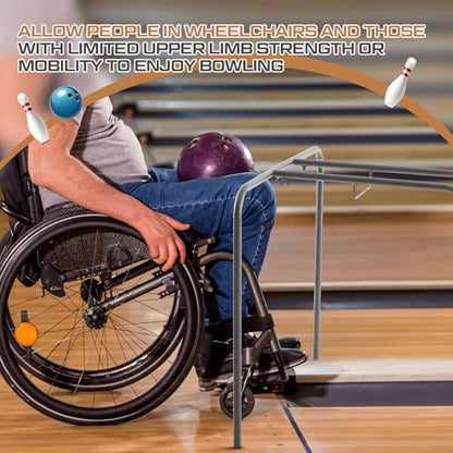 Zonon Bowling Ball Ramp 20 lb. Weight Capacity for Wheelchair Limited Mobility Helper, Bowling Competition, Nursing Home