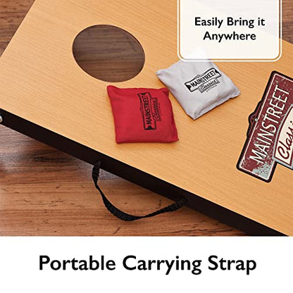 Mainstreet Classics Micro Bean Bag Toss: Travel Sized, (16" x 10.5" Boards) Mini Cornhole Game Set