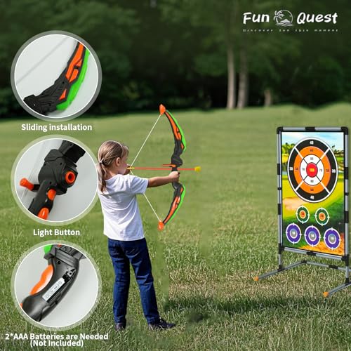 Battle & Velcro Golf Chipping Game Set with Double-Sided Mat – Backyard Golf Game for Indoor/Outdoor Play & Parent-Child Fun – Includes Bow & Arrow, Axe & Dart Targets