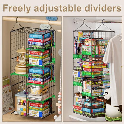 Honkazita Hanging Board Game Storage and Organizer,Large Capacity Storage for Board Gaming,Video Game,Video Game Storage Hanging Game Shelf