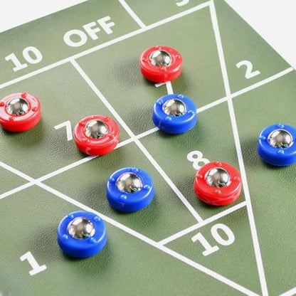 BESTonZON 20pcs Tabletop Shuffleboard Pucks Mini Shuffleboard Replacement Pieces Set Blue and Red Accessories Portable Curling Equipment for Tabletop Play