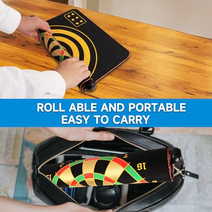 GSE Games & Sports Expert Double-Sided Magnetic Dart Board for Indoor/Outdoor. Magnetic Baseball/Dartboard Game Set with 6 Safe Darts