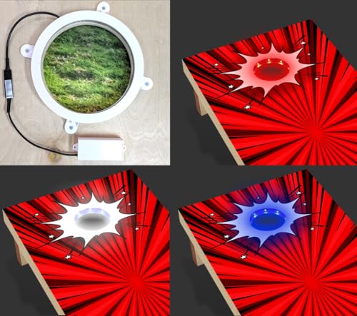 PartyToss Cornhole Boards/Bean Bag Toss Game Set w/Optional LED Lights & Graphics - Choose Your Model - color: Comic