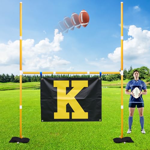 VioraWhite Jumbo Football Goal Post 10 Feet Tailgate Party Giant Field Goal Post for Outdoor Pep Rally Flag Football Graduation Parties