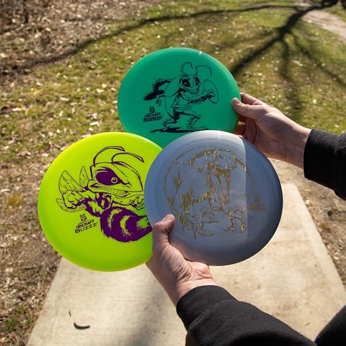 Discraft Big Z Three Pack - Designed for All Skill Levels | Including – Putter, Midrange, Driver | Disc Color & Foil Will Vary | Durable | Colorful