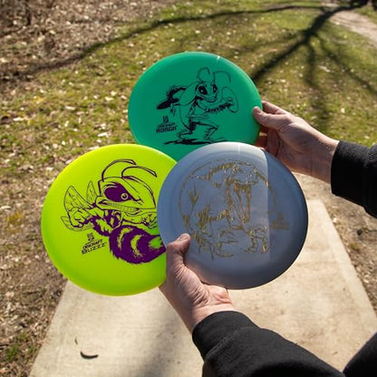 Discraft Big Z Three Pack - Designed for All Skill Levels | Including – Putter, Midrange, Driver | Disc Color & Foil Will Vary | Durable | Colorful