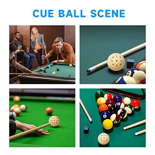 GSE Games & Sports Expert Billiard Practice Training Cue Ball, AAA-Grade PRO Cup Standard Pool Billiard Cue Ball (6 oz 2-1/4" Several Colors Available) - color: Black Cross
