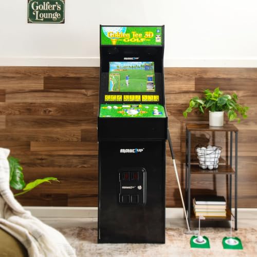ARCADE1UP Golden Tee 3D Deluxe Arcade Machine, Built for Your Home, Over 5-Foot-Tall Cabinet with 8 Classic Games
