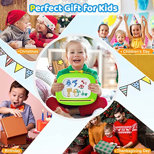 Kikidex Magnetic Drawing Board, Toddler Girl Toys for 1-3 Year Old, Doodle Board Pad Learning and Educational Toys for 1 2 3 Year Old Baby Kids Birthday Gift (Green) - color: Green