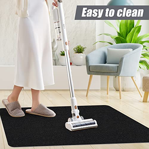 Sycoodeal Office Chair Mat for Hardwood Floor,Office Computer Gaming Chair Mat for Tile Floor,Large Floor Protector Rug,Anti-Slip,Easy to Clean,Carbon-Black (48"x60") - size: 48*60"