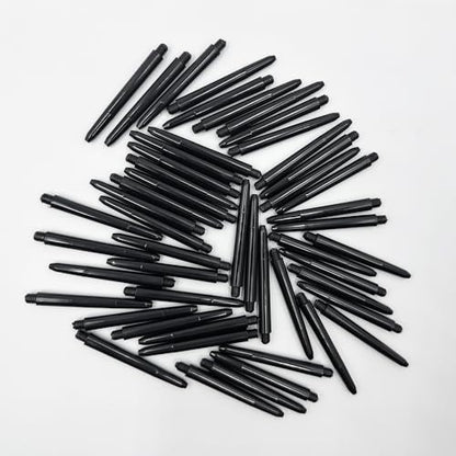 50PCS 48mm Dart Shafts Plastic Dart Shaft for Dart Replacement Parts Dart Accessories - color: Black