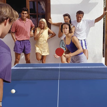 7FT Foldable Ping Pong Table for Indoor Use, Professional Table Tennis Table with Net, 2 Paddles & 2 Balls, with Single Player Playback Mode for Practice & Training, for Adults and Teens