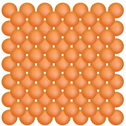 Hanaive 100 Pack Table Tennis Balls Multi Colored 40mm Plastic Balls Bulk Washable Small Game for Carnival Pool Games, Party Decoration Pet Toy - color: Orange