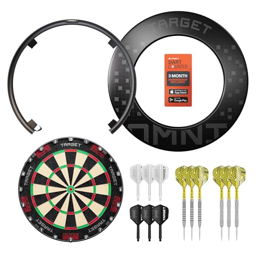 Target Darts Omni Auto Scoring Camera System Surround LED Light | Automatic Scorer, Magnetic Dartboard Ring Lighting, Records Dart Scores, Fits All Dartboards | Ultimate Home Bundle - style: Omni Home Set Up