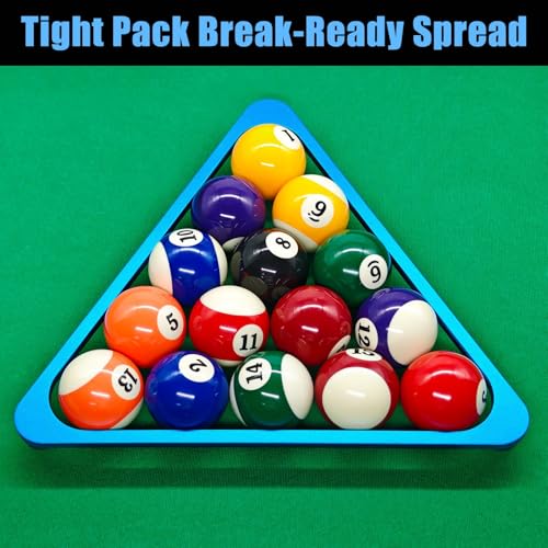 Aluminum Alloy Pool Ball Rack Billiard Ball Triangle Rack for 2-1/4" Pool Balls, Pool Table Ball Holder Positioning Rack - color: Blue