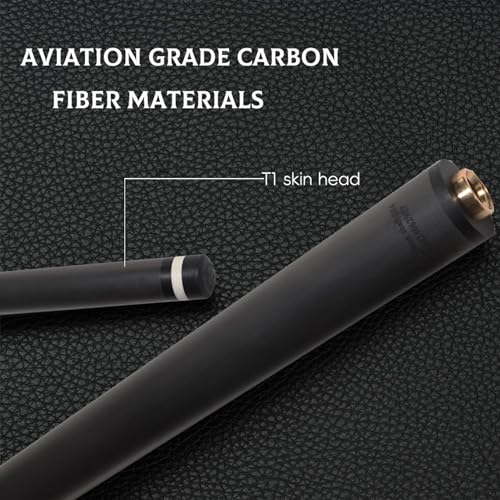 100% Carbon Fiber Shaft, Black Technology Shaft of Pool Cue Front Part for Billiard Play/Break/Snooker Cue Shaft with Foam- 737 mm,745mm,765mm - color: 3-8x10 Joint, size: 11.8-21.4-765