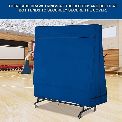 HERCHR Ping Pong Table Cover Heavy Duty Waterproof Cover, Heavy Duty Ping Pong Table Covers Table Tennis Waterproof Protective Cover Protector Outdoor with Zipper Windproof Elastic Drawstring