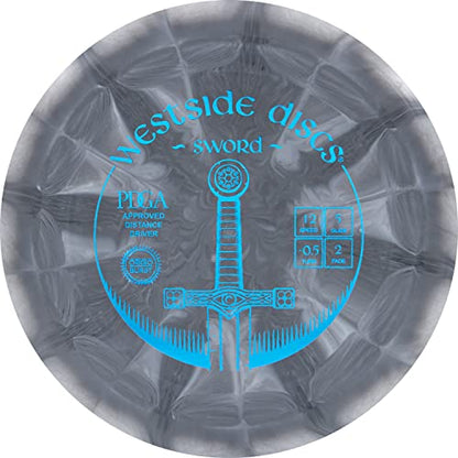 Westside Discs Origio Burst Sword Disc Golf Disc | User Friendly and Controllable Disc Golf Disc | Straight Flying Distance Driver | 170g Plus | Stamp Color Will Vary (Gray) - color: Gray