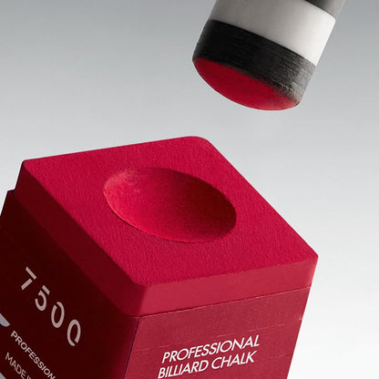 TP7500 | TP Chalk 7500 | TurningPoint Professional Billiard Pool Cue Chalk with Aluminum Holder - color: Red