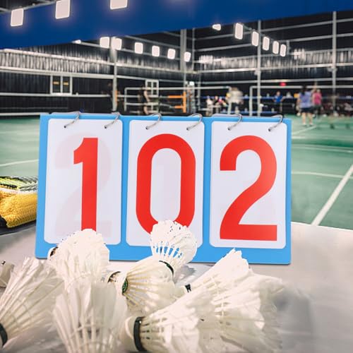 Scoreboard Flipper, Portable 3-Digit Flip Scoreboard Tabletop Score Keeper for Volleyball Basketball Table Tennis