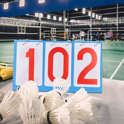 Scoreboard Flipper, Portable 3-Digit Flip Scoreboard Tabletop Score Keeper for Volleyball Basketball Table Tennis