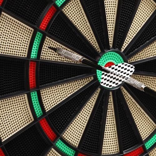 Electronic Dart Machine, Wall-Mounted Decorative Dart Board Cabinet Set with 243 Games & 12 Soft Tip Darts Multiplayer Party Game Electronic Dart Board with LED for Family, Game Rooms