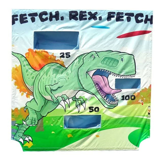 TentandTable Replacement Air Frame Game Panel | Ball and Bean Bag Toss Panel with Net | Use with Air Frame Game | for Backyards, Carnivals, Schools, Birthday Parties - color: Fetch Rex