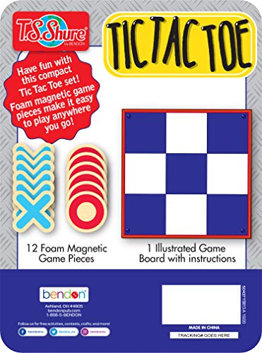 Bendon TS Shure Tic-Tac-Toe Games Mini Magnetic Activity Tin with Illustrated Foam Magnets 50437 - style: Tic Tac Toe Mini Game Tin