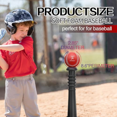 Foam Baseballs, Soft Baseballs 6 Pack and 12 Pack for Kids Beginners Training Ball, Safe Throwing for Indoor or Outdoor Play with Carrying Bag, Baseball Gifts for Boys and Girls - size: 6Pce
