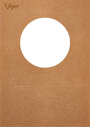 Viper Wall Defender III Cork Dartboard Surround, Reversible Cork Dart Board Wall Protector for 17.75 and 18 Inch Sisal Bristle Dartboards, 8.2 Sq Ft, Tan