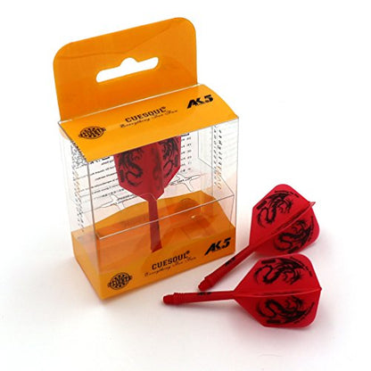 CUESOUL ROST Integrated Dart Flight and Shafts Meduim/Small/Large - color: Red Dragon, size: Size M-28mm