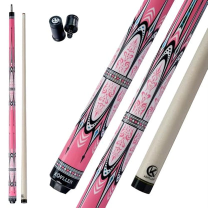 KONLLEN Maple Pool Cue Stick for Adults - Features Low Deflection Shaft, Titanium Alloy 3/8x8 Joint, and 12mm Tip - color: K-18maple