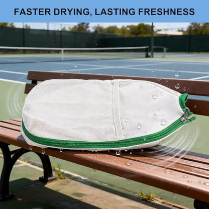 LAKE OF FIRE Pickleball Paddle Cover Crossbody Bag with Adjustable Strap Pickle ball Sling Bag Lightweight Pickleball Gifts for Men and Women - color: Green