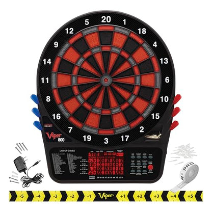 Viper Metropolitan Solid Wood Cabinet & Electronic Dartboard Play-Ready Bundle - color: Espresso, style: Elite Set