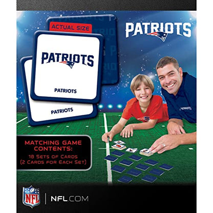 MasterPieces Officially Licensed NFL New England Patriots Picture Matching Card Game for Kids and Families - style: New England Patriots