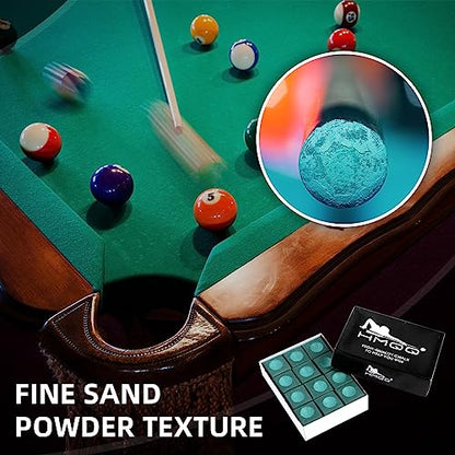 HMQQ Pool Cue Chalk – 12 Pack Billiard Chalk, Low Dust & Anti-Slip Cue Chalk for Smooth, Accurate Shots – 6 Colors Available for Pool Lovers, Home Tables & Clubs - color: Green