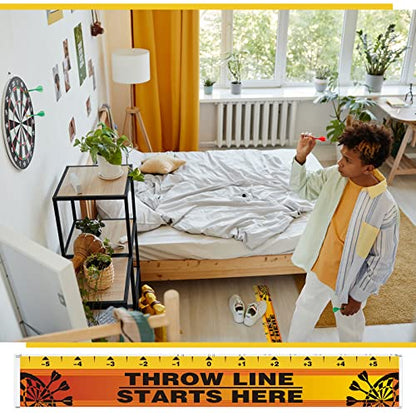 Lewtemi Dart Board Throw Line Floor Sticker PVC Toe Line Marker for Dart Players Game Accessories, 23 x 3.15 Inch